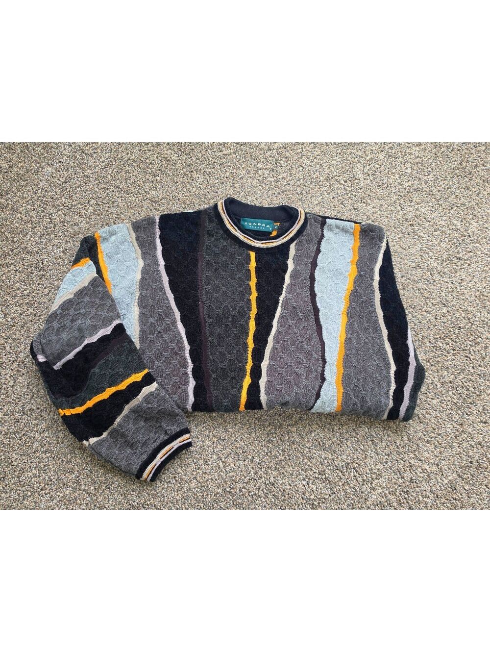 Tundra Slate Wave Knit XL | 90s Crewneck